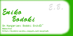 eniko bodoki business card